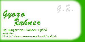 gyozo rahner business card